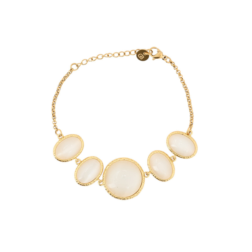 Bracelet 5 pierres ovales GB