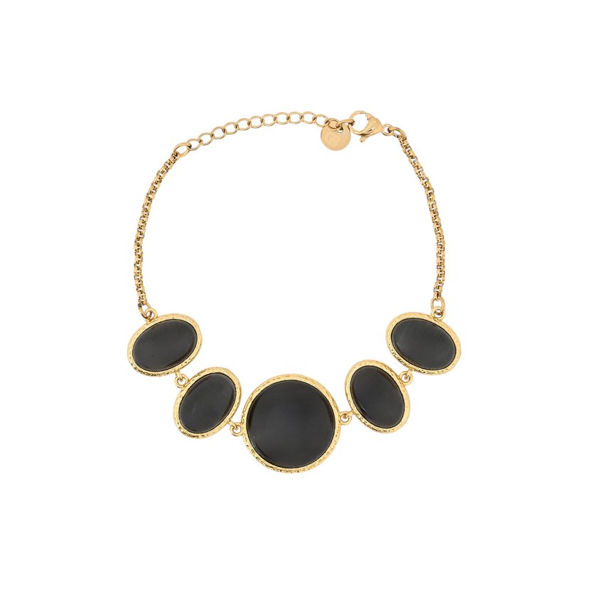 Bracelet 5 oval stones GB