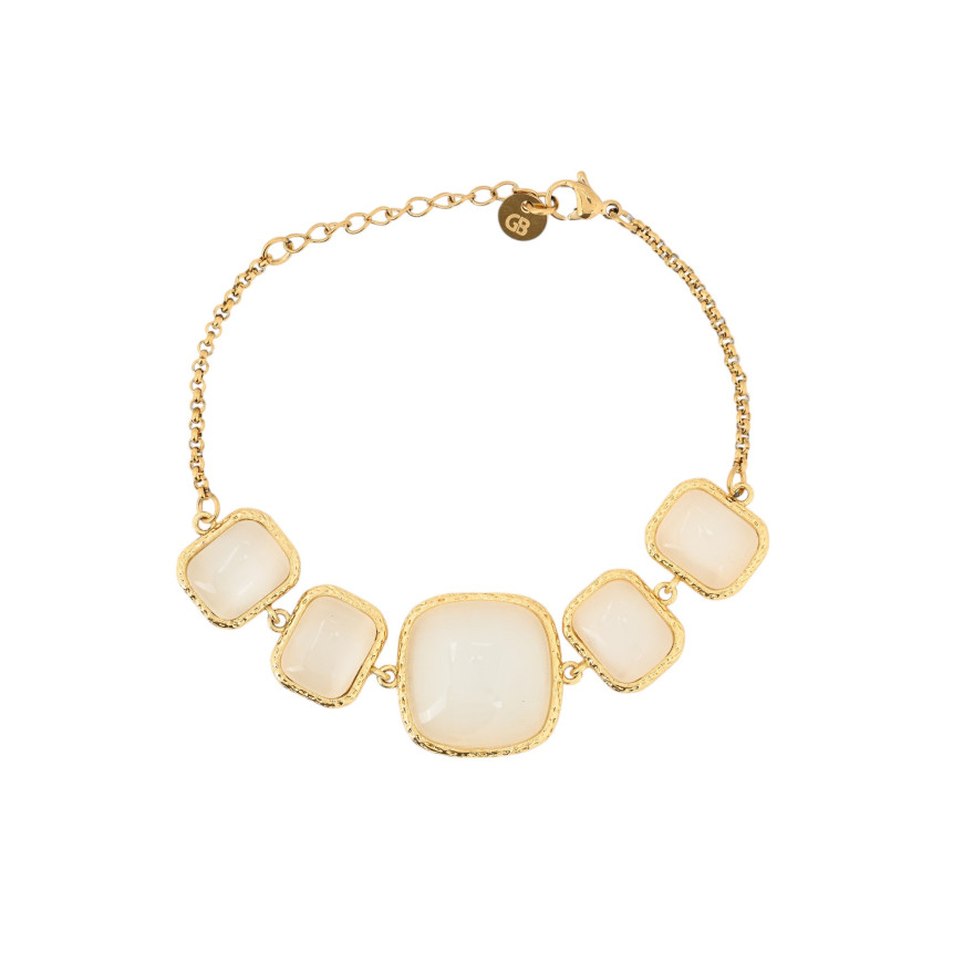 Bracelet BeLove avec pierres carrées