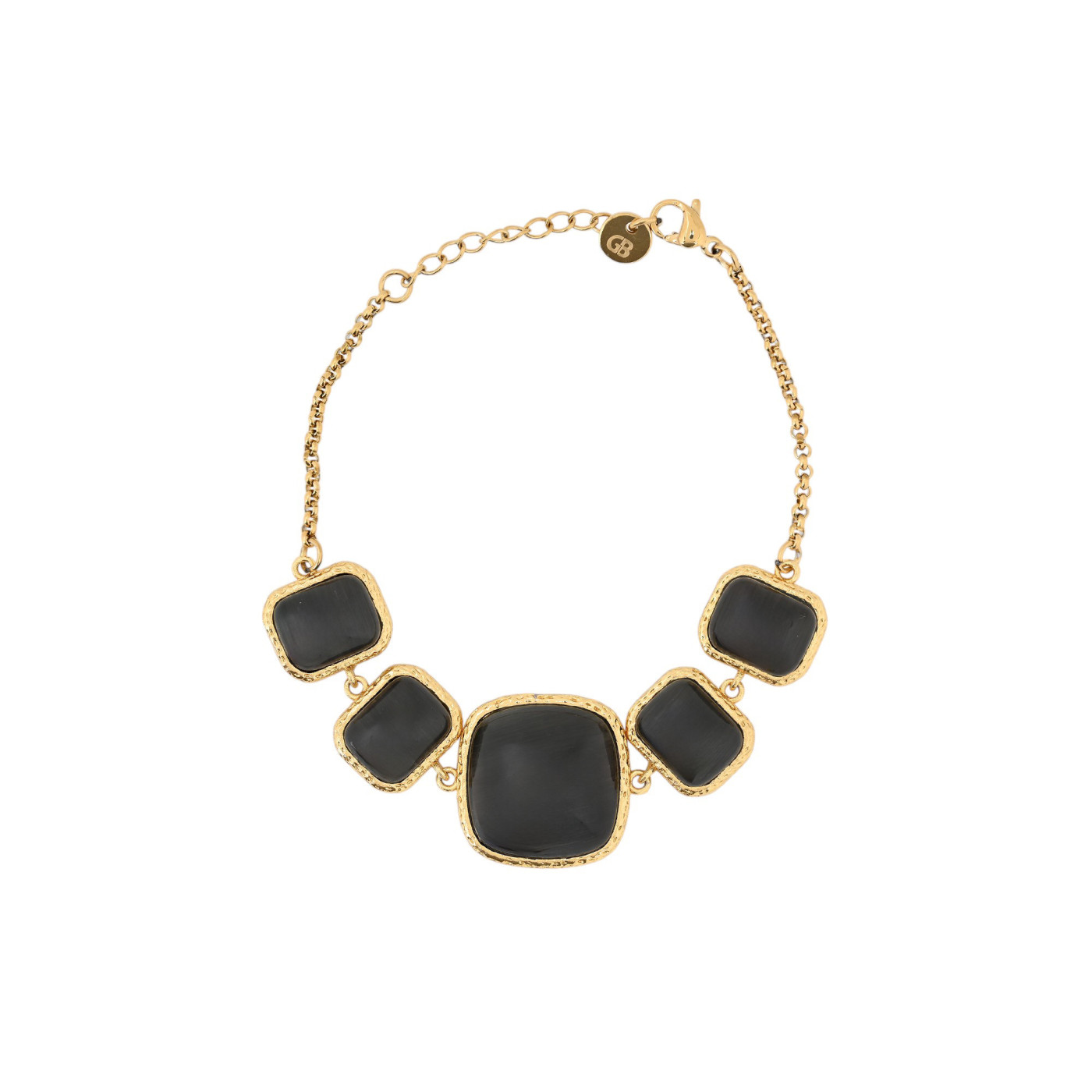 Pulseira BeLove com pedras quadradas