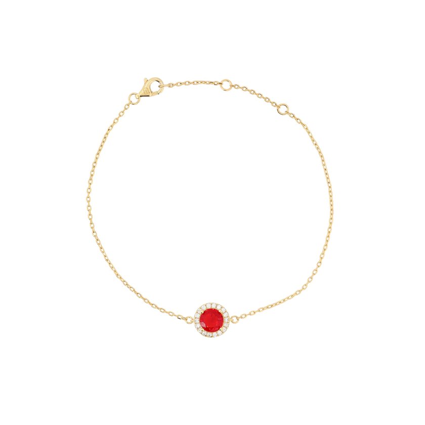 Luxury round red bracelet