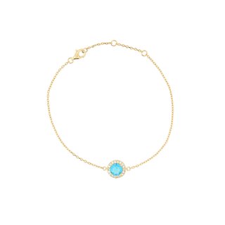 Luxury round blue bracelet