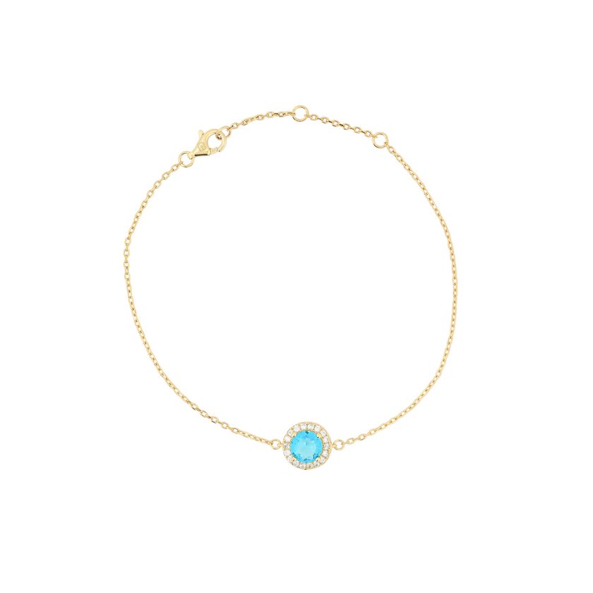 Luxury round blue bracelet