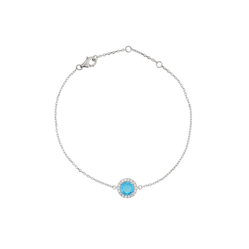 Luxury round blue bracelet