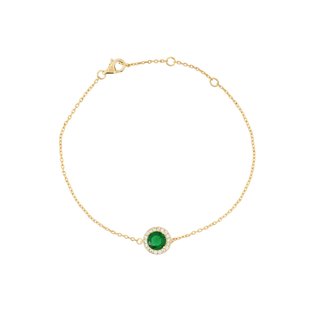 Luxury round green bracelet