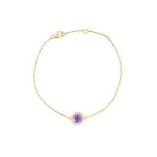 Luxury round lilac bracelet