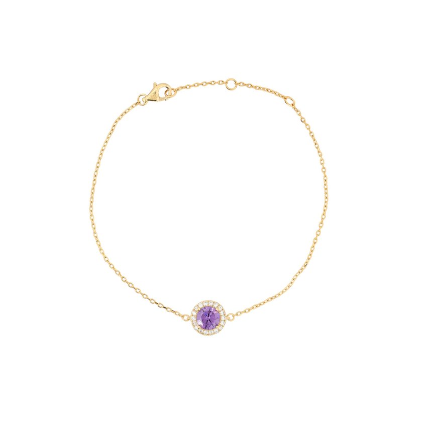Luxury round lilac bracelet