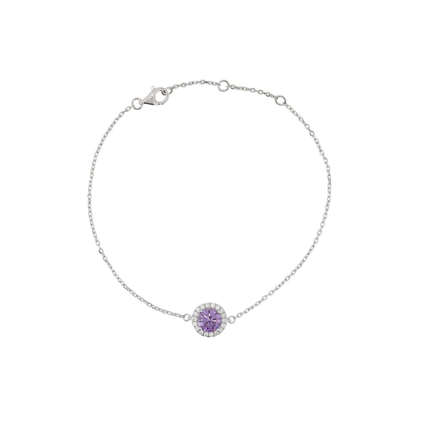 Luxury round lilac bracelet