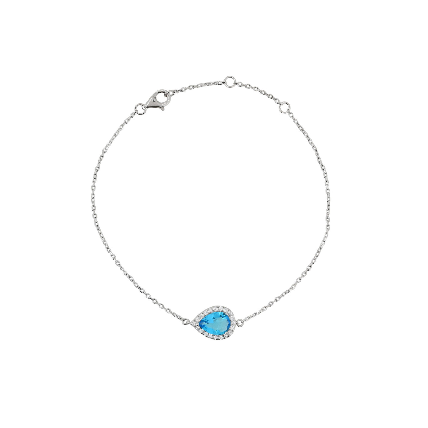 Pulseira S925 oval azul GB