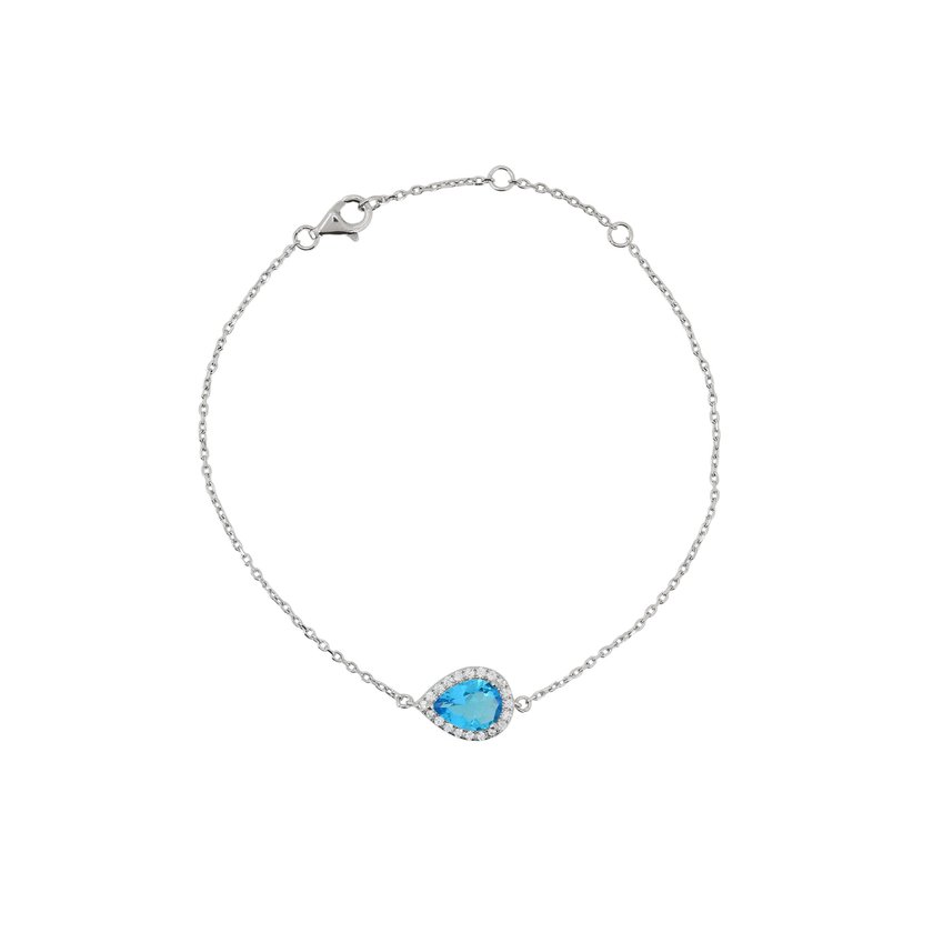S925 bracelet oval blue GB