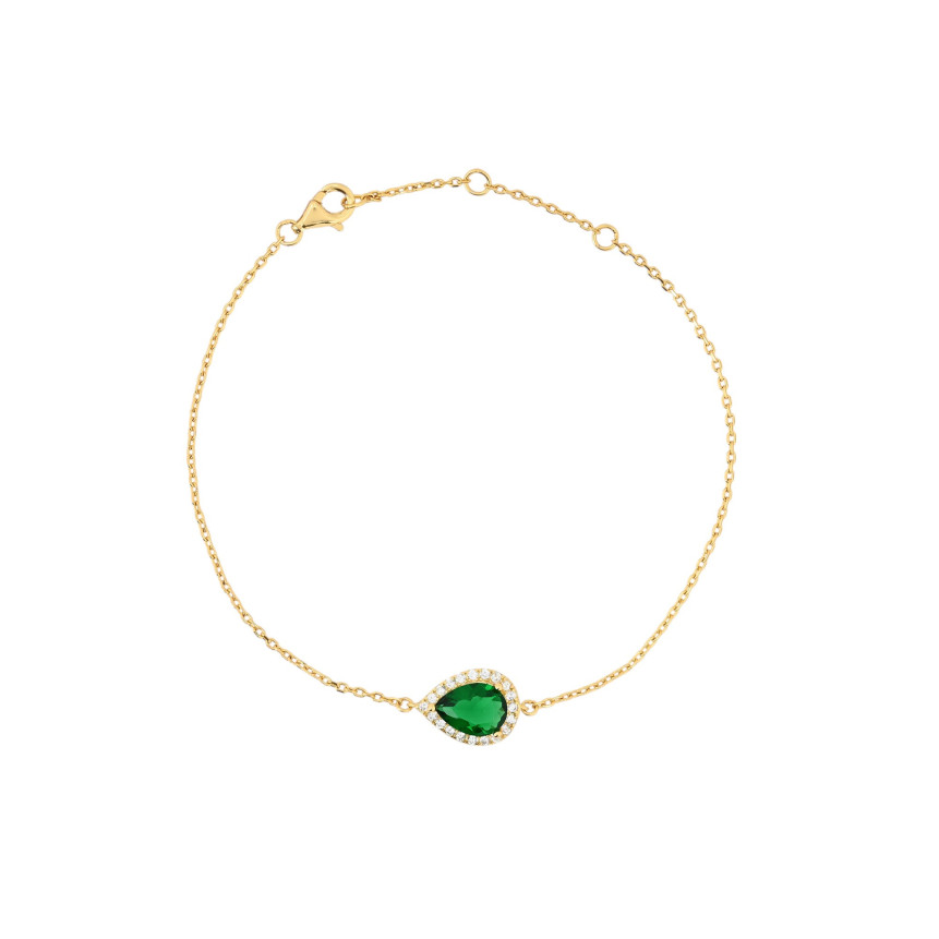 S925 bracelet oval green GB