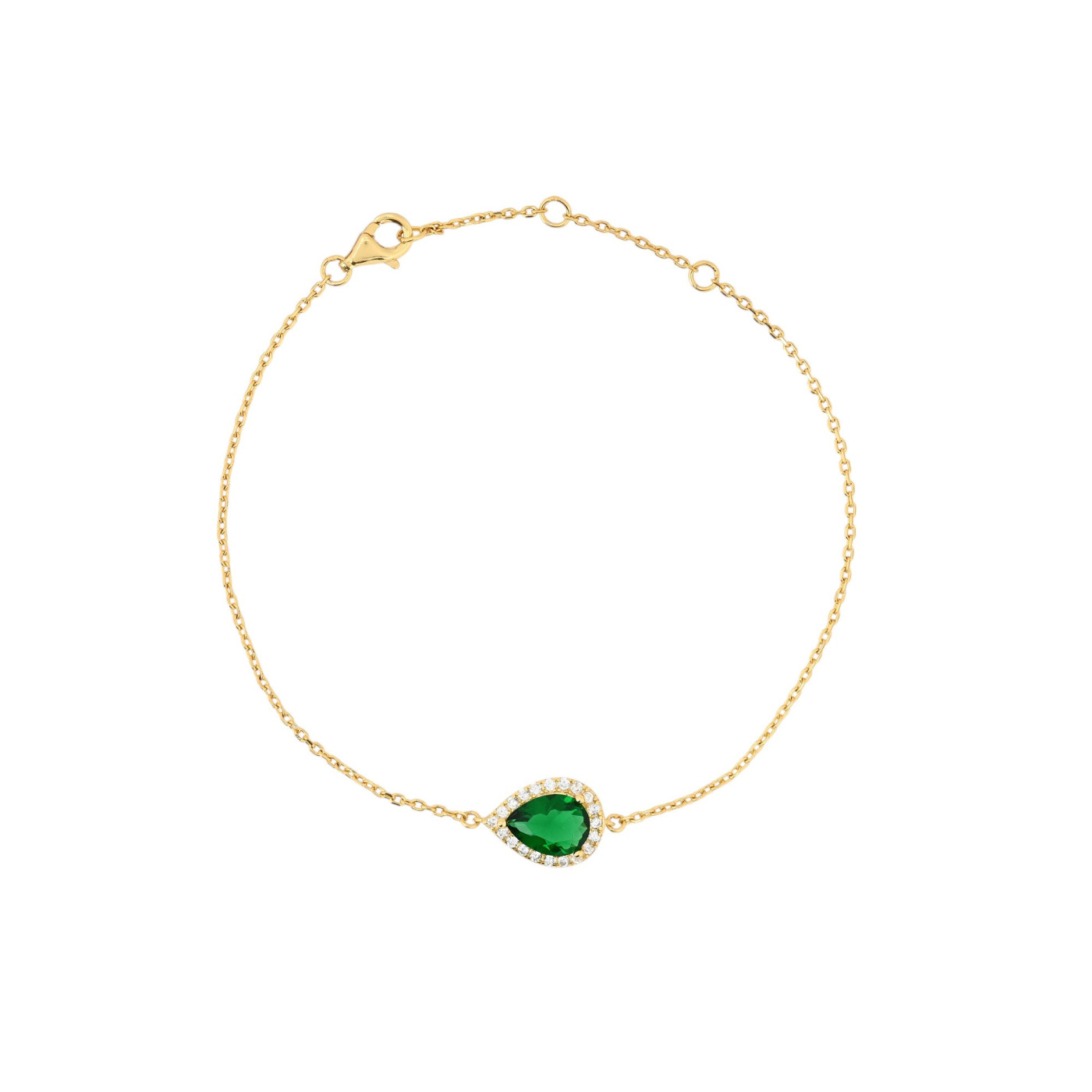 Bracelet S925 ovale vert GB