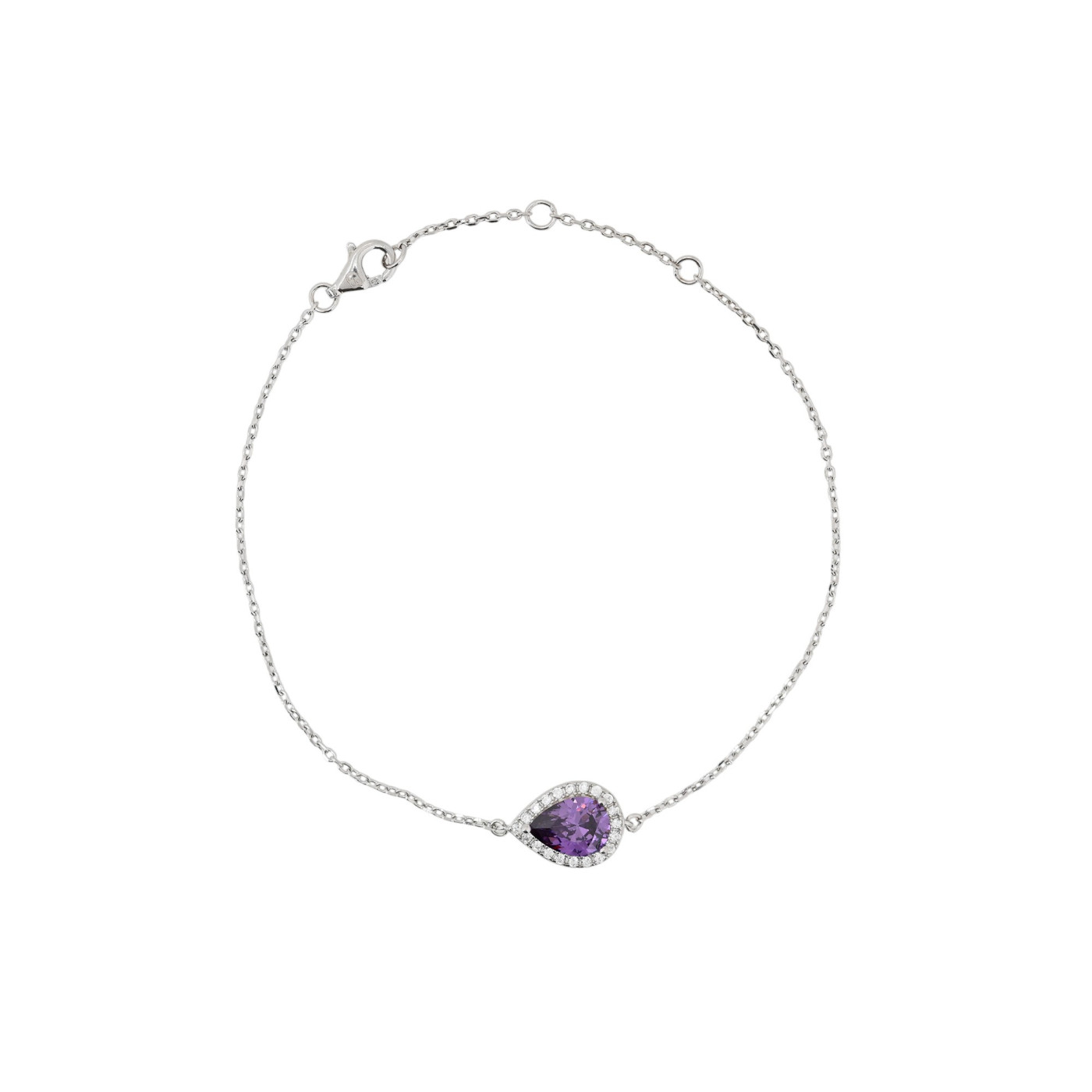 S925 bracelet oval lilac GB