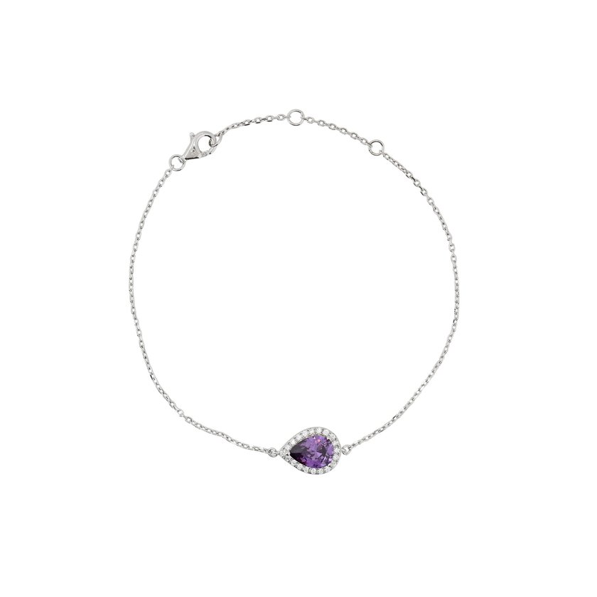S925 bracelet oval lilac GB