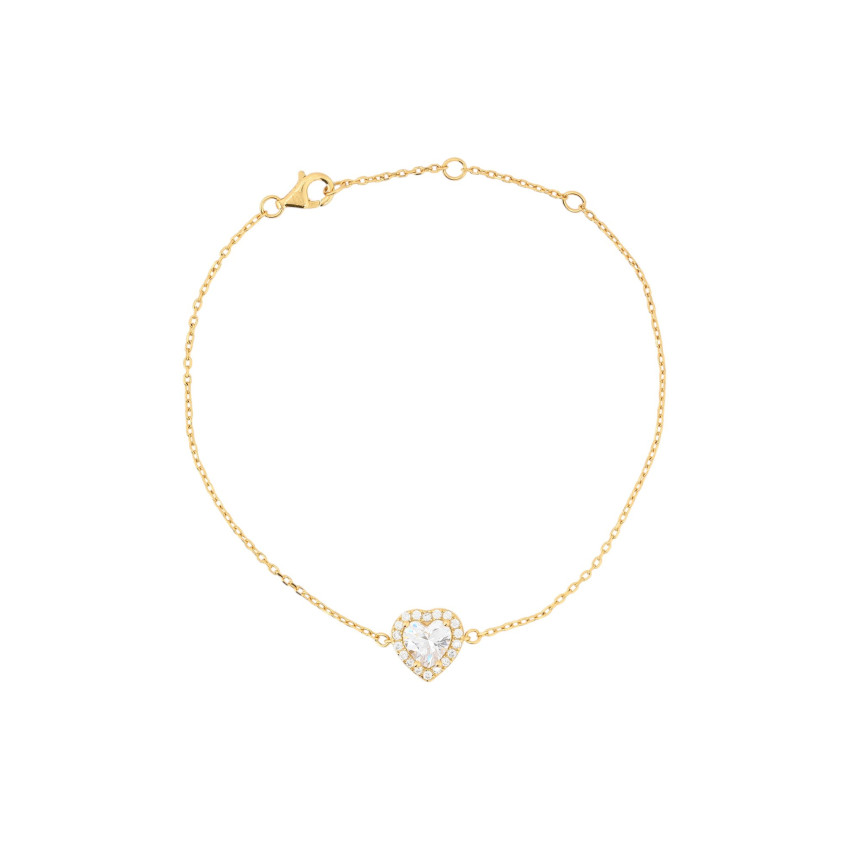 Pulsera S925 corazón transparente GB