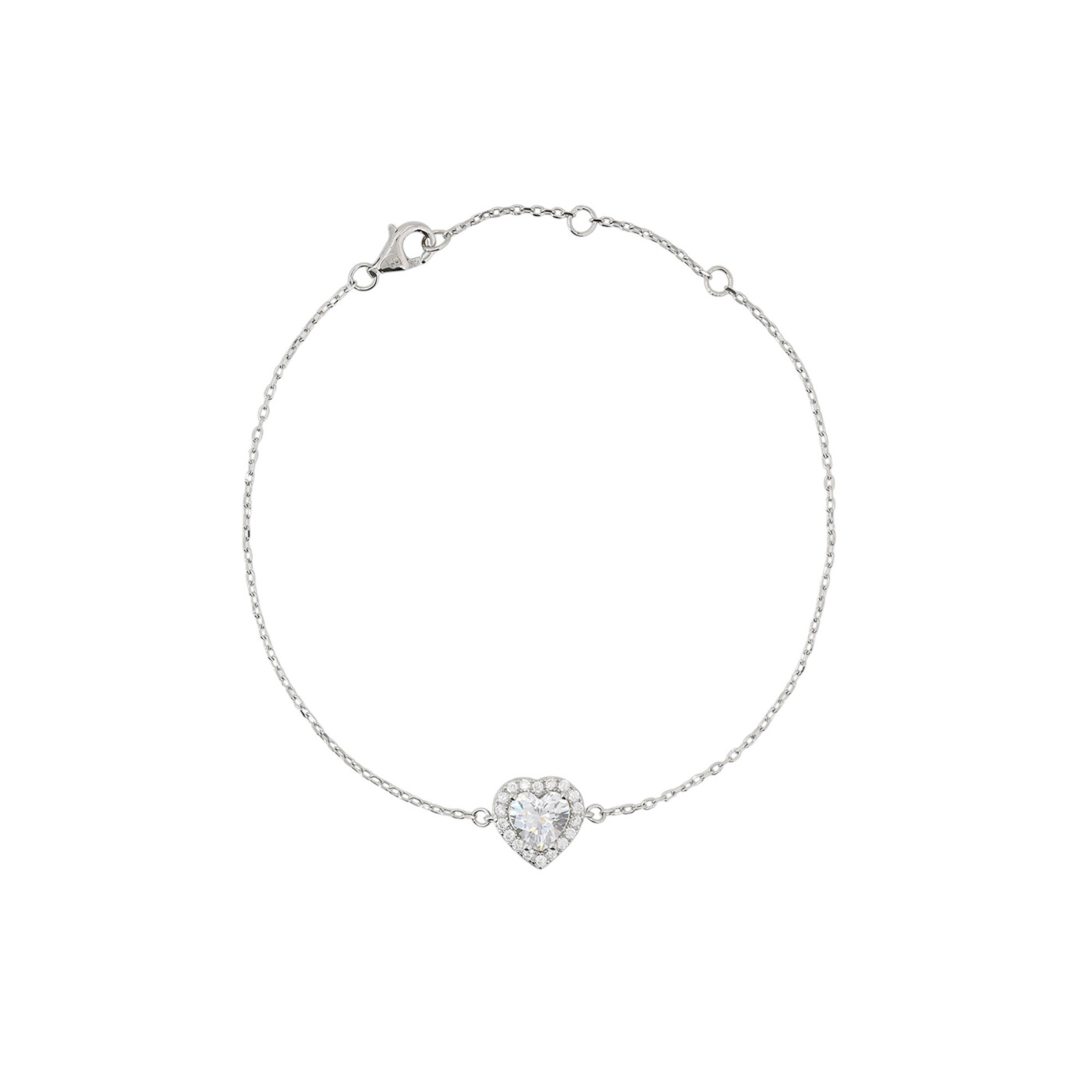 Pulsera S925 corazón transparente GB