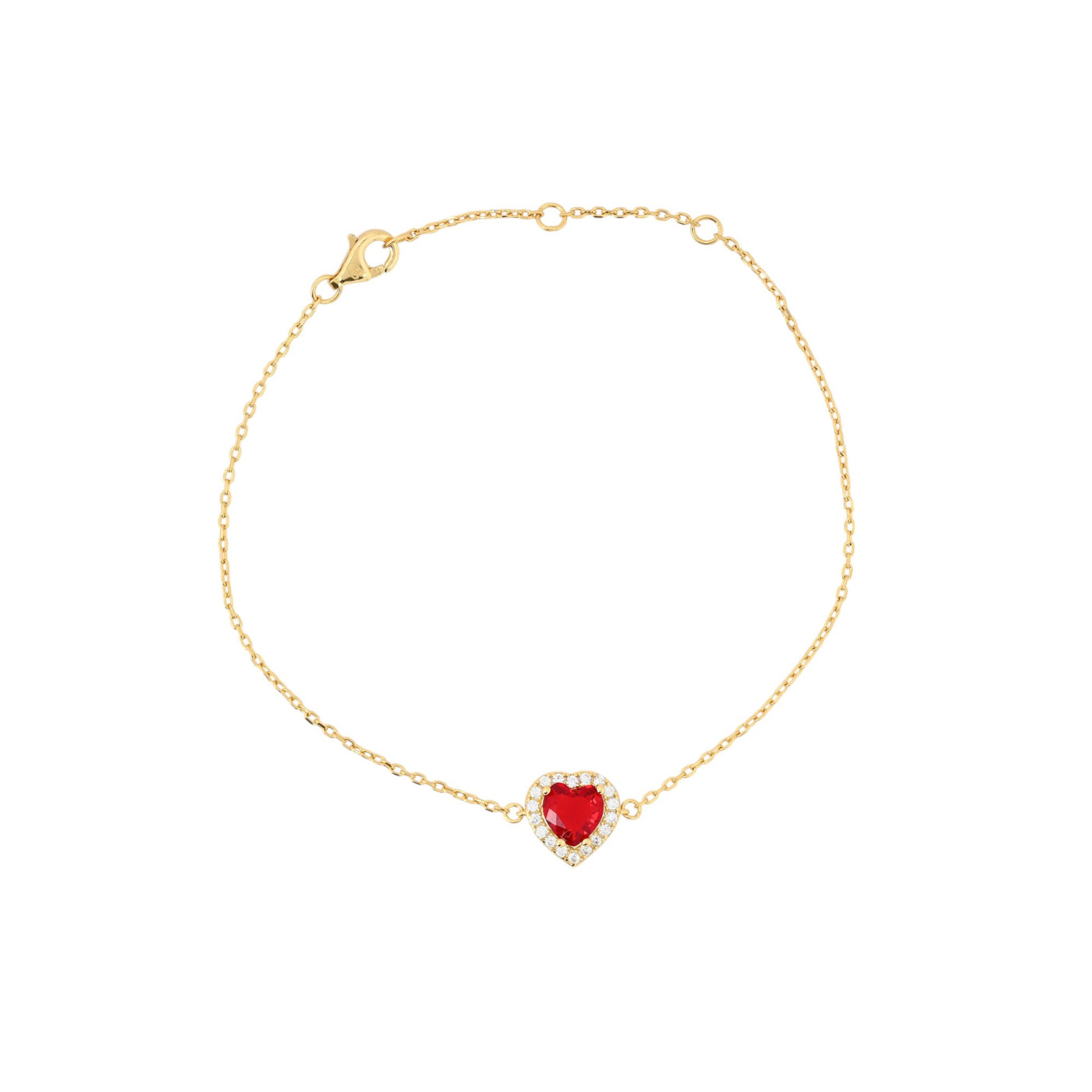 Pulsera S925 corazón rojo GB