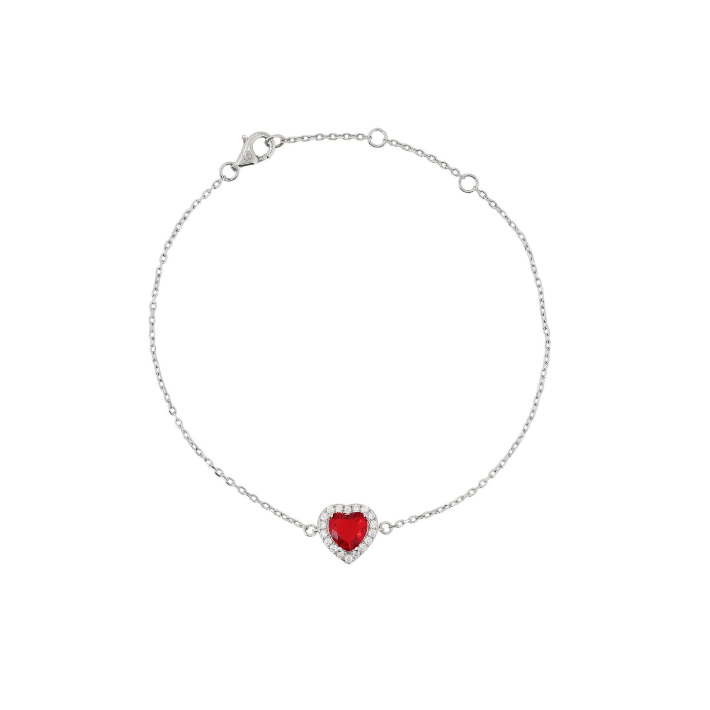 Pulseira S925 coração vermelho GB