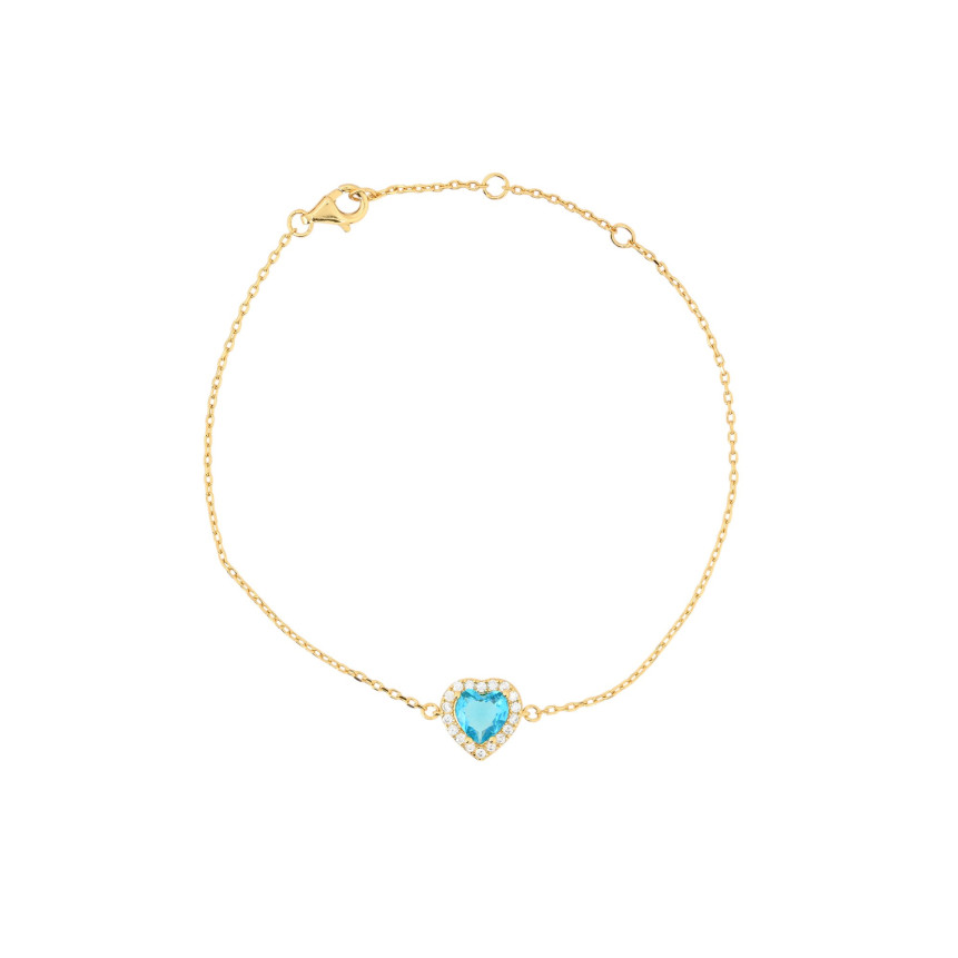 Pulsera S925 corazón azul GB