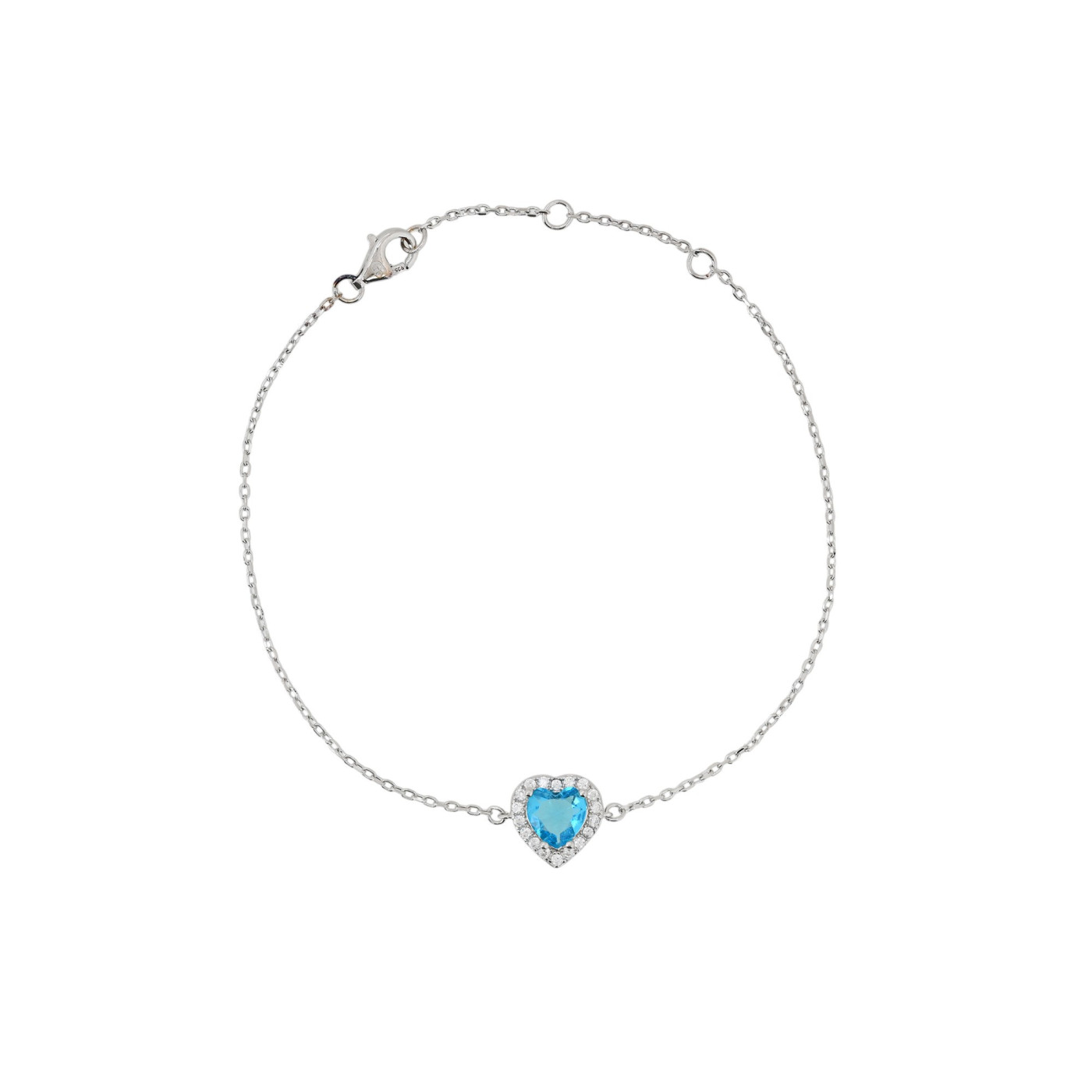 Pulsera S925 corazón azul GB
