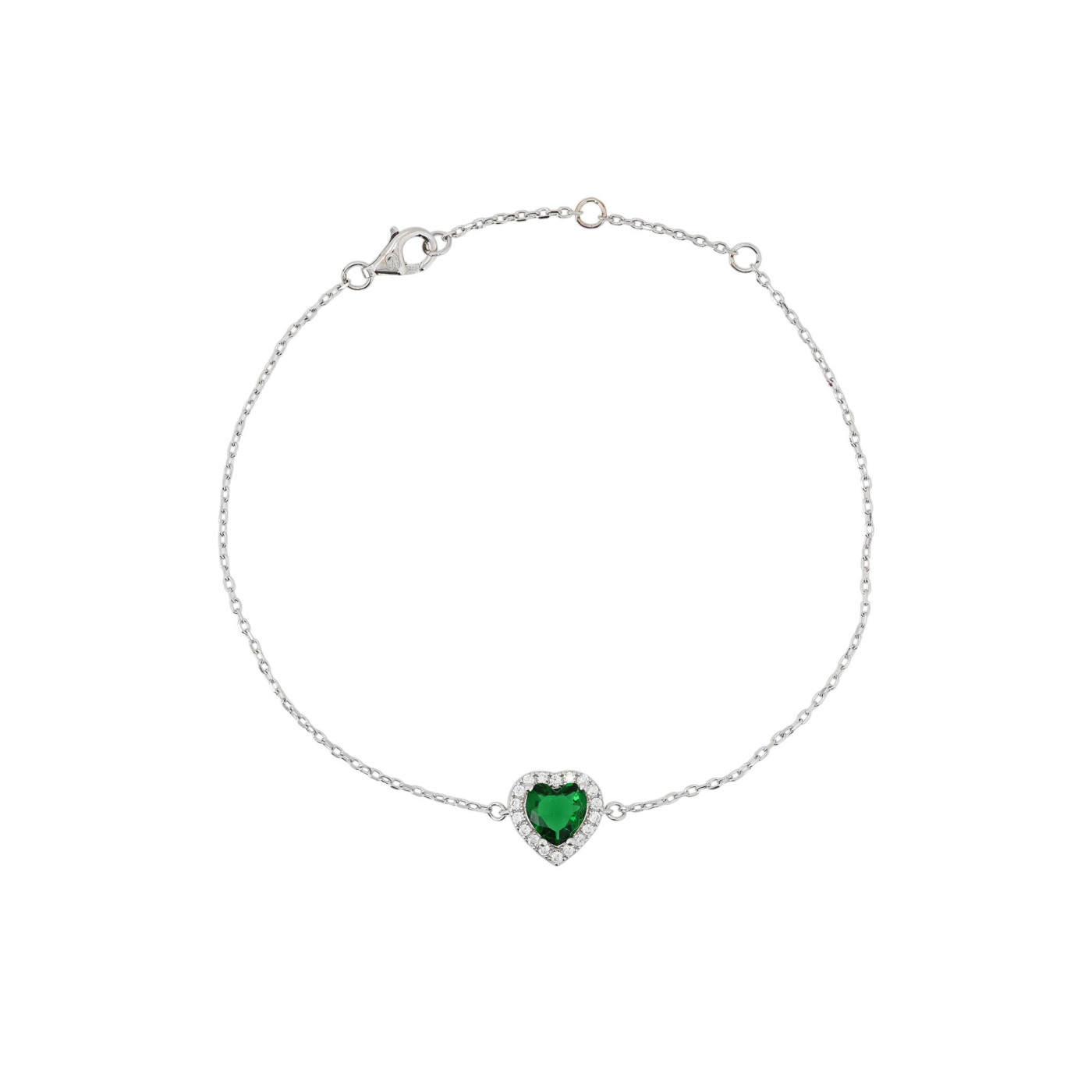 Pulsera S925 corazón verde GB