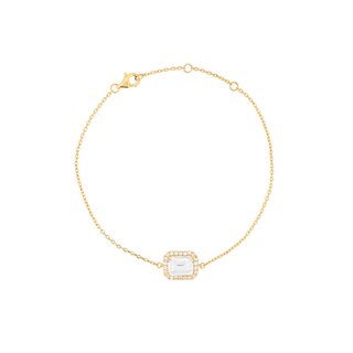 S925 bracelet rectangular transparent GB