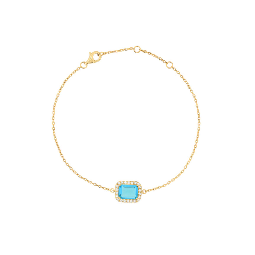 Pulsera S925 rectangular azul GB