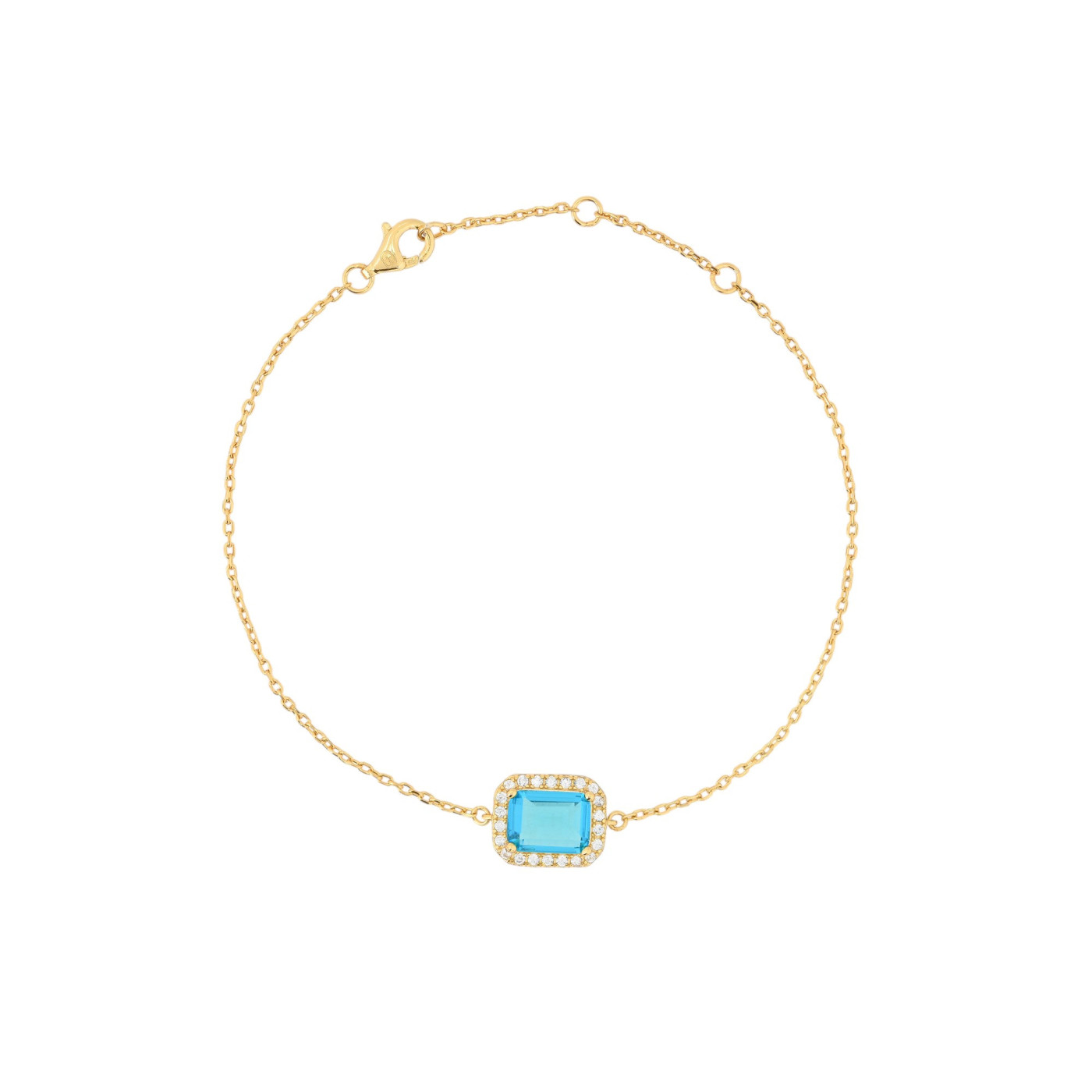 Pulsera S925 rectangular azul GB