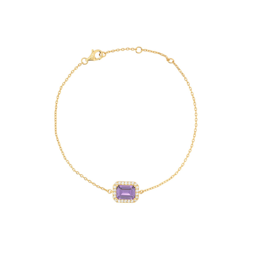 Pulsera S925 rectangular lila GB