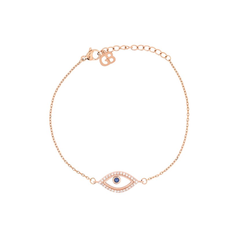 Bracciale semi preziosi occhio con zirconità GB