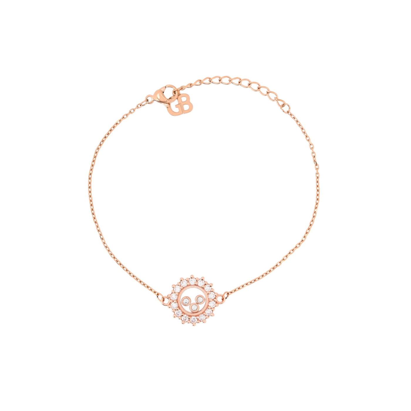Semi precious bracelet round irregular GB