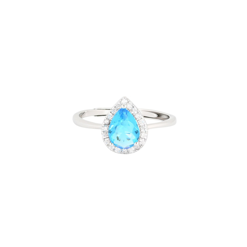Anel ajustável S925 oval azul GB