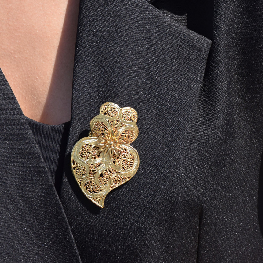 Broche Charms Cœur de Viana