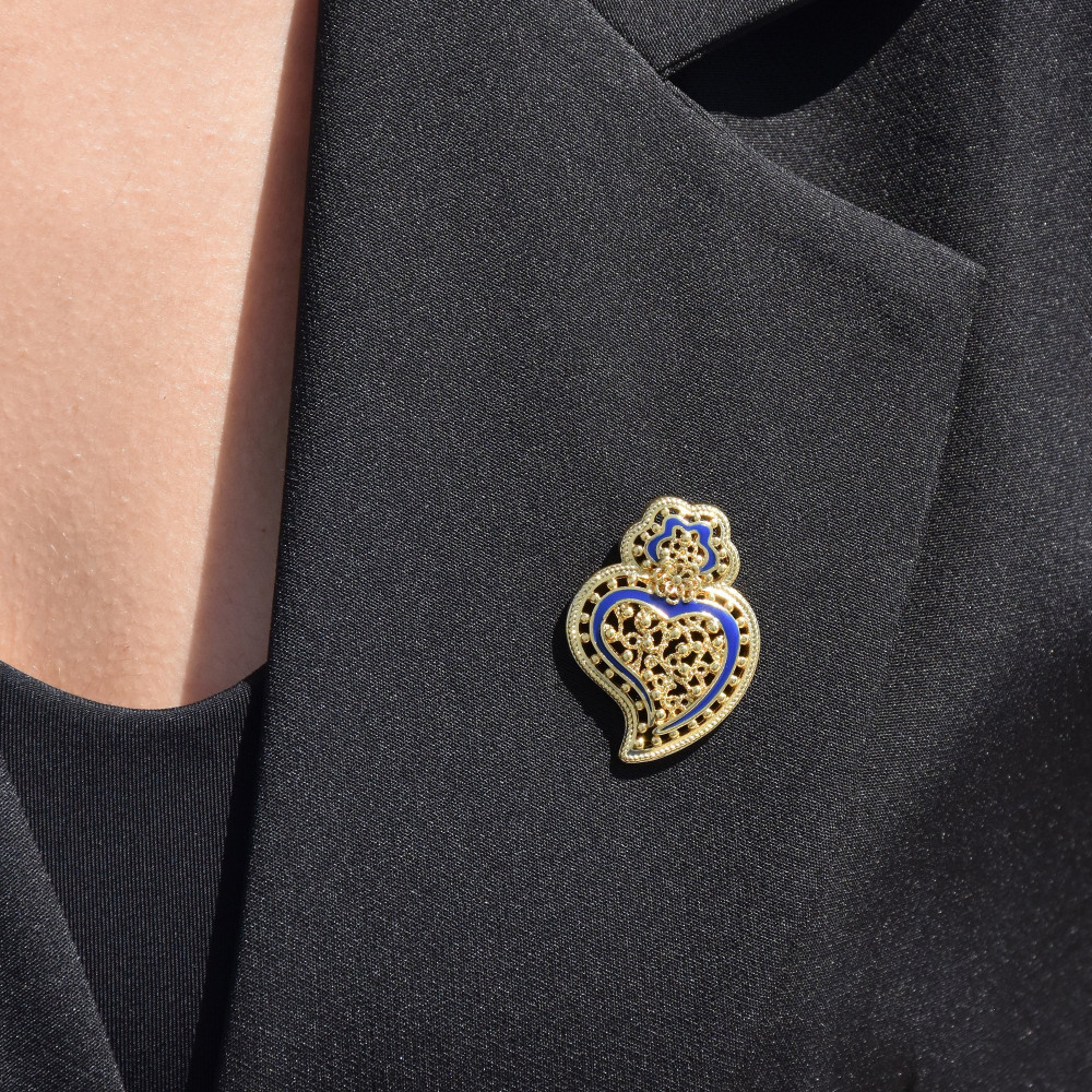 Broche Encantos Portugal mini bleu