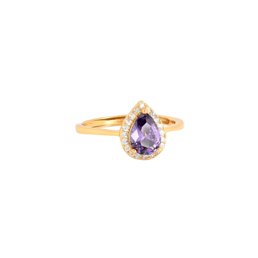 Anello regolabile S925 ovale lilla GB