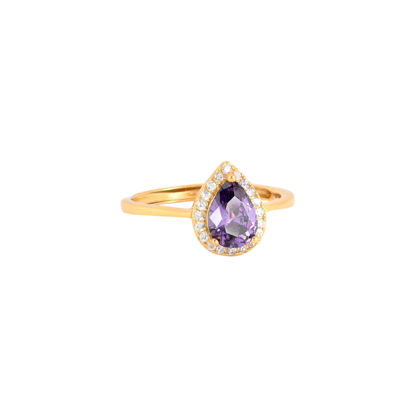 Anello regolabile S925 ovale lilla GB