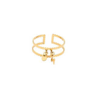 Steel adjustable ring lightning GB