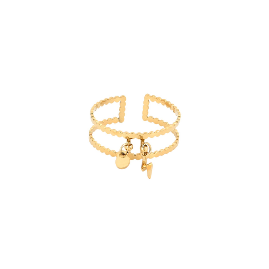 Steel adjustable ring lightning GB