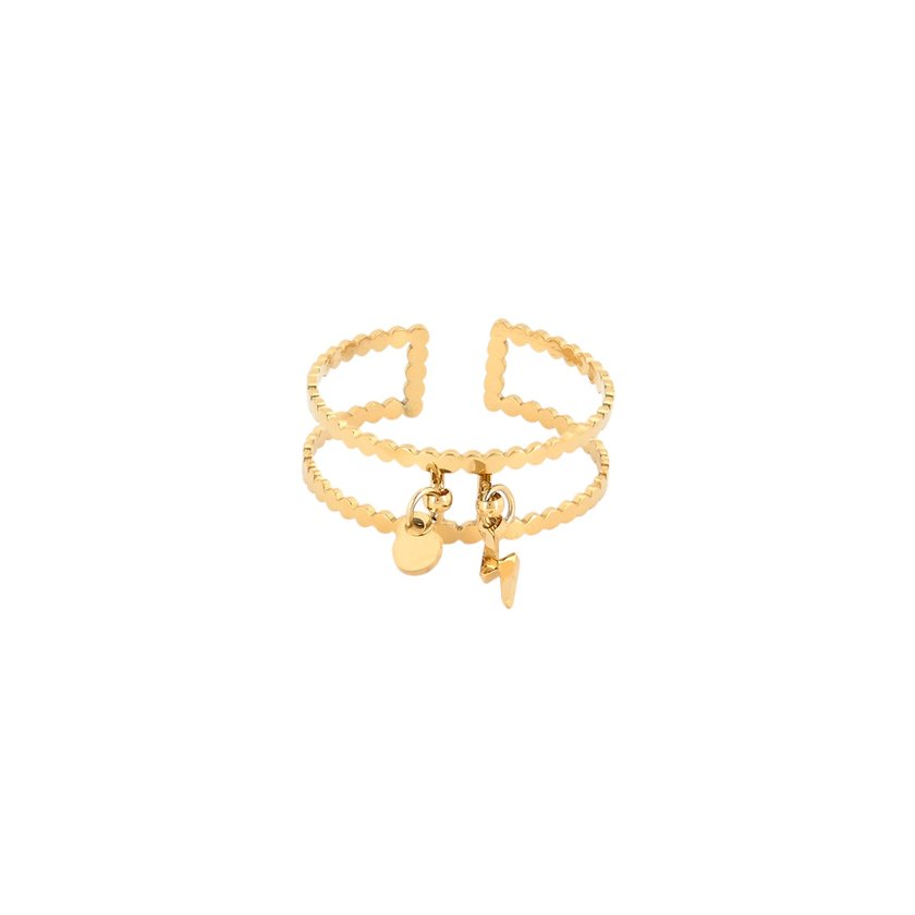 Steel adjustable ring lightning GB
