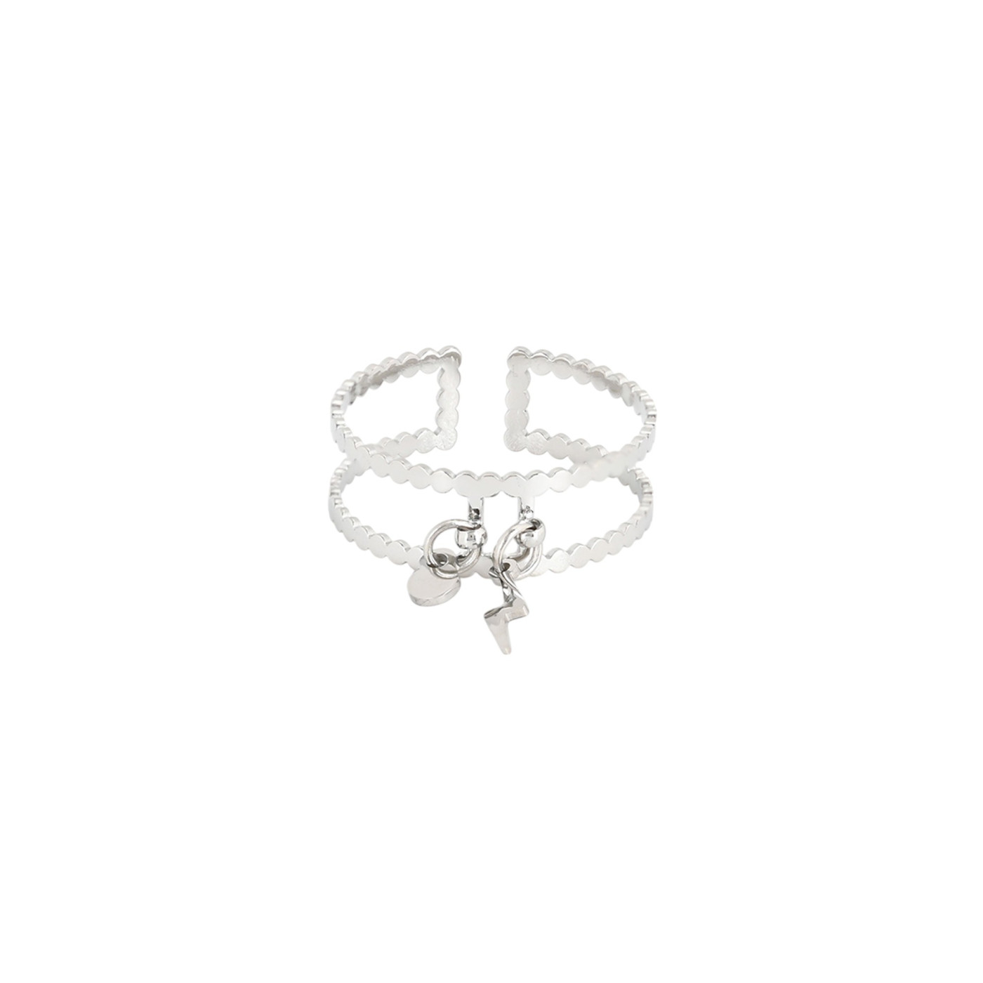 Steel adjustable ring lightning GB