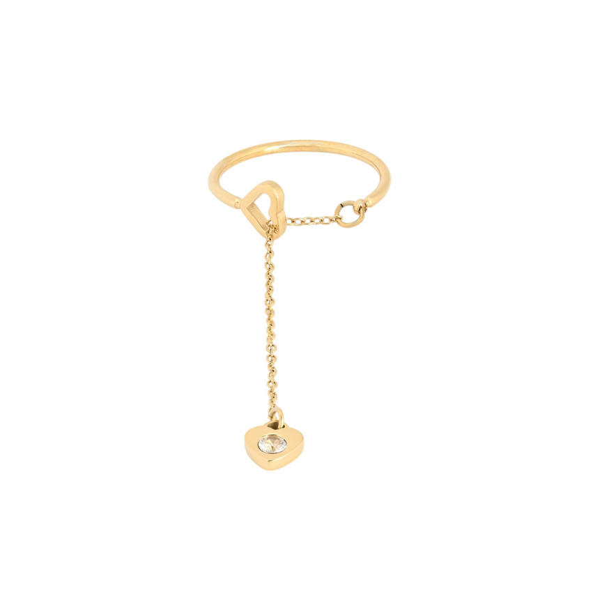 Anillo con cadena de corazón GB