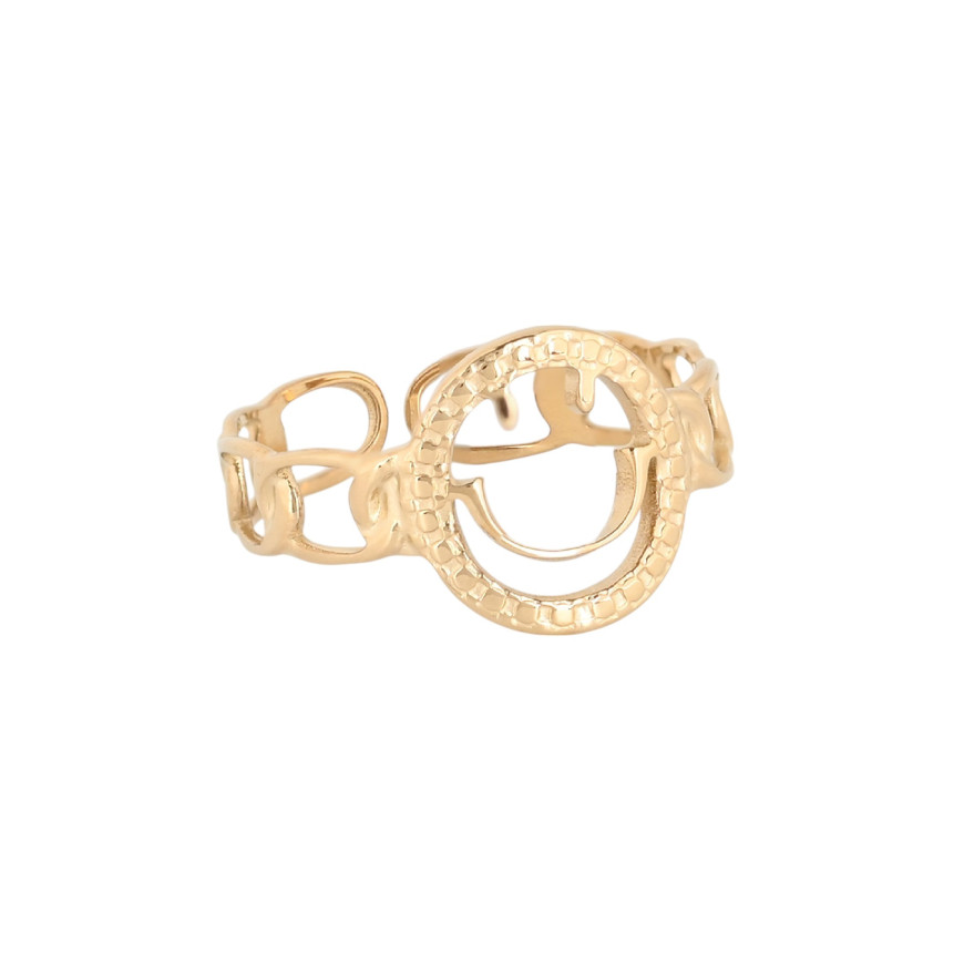 Anillo ajustable acero smile GB