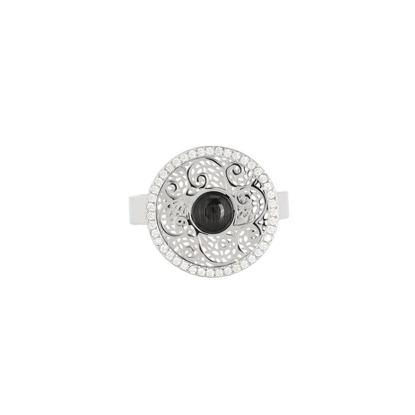 Anello acciaio struttura pietre GB