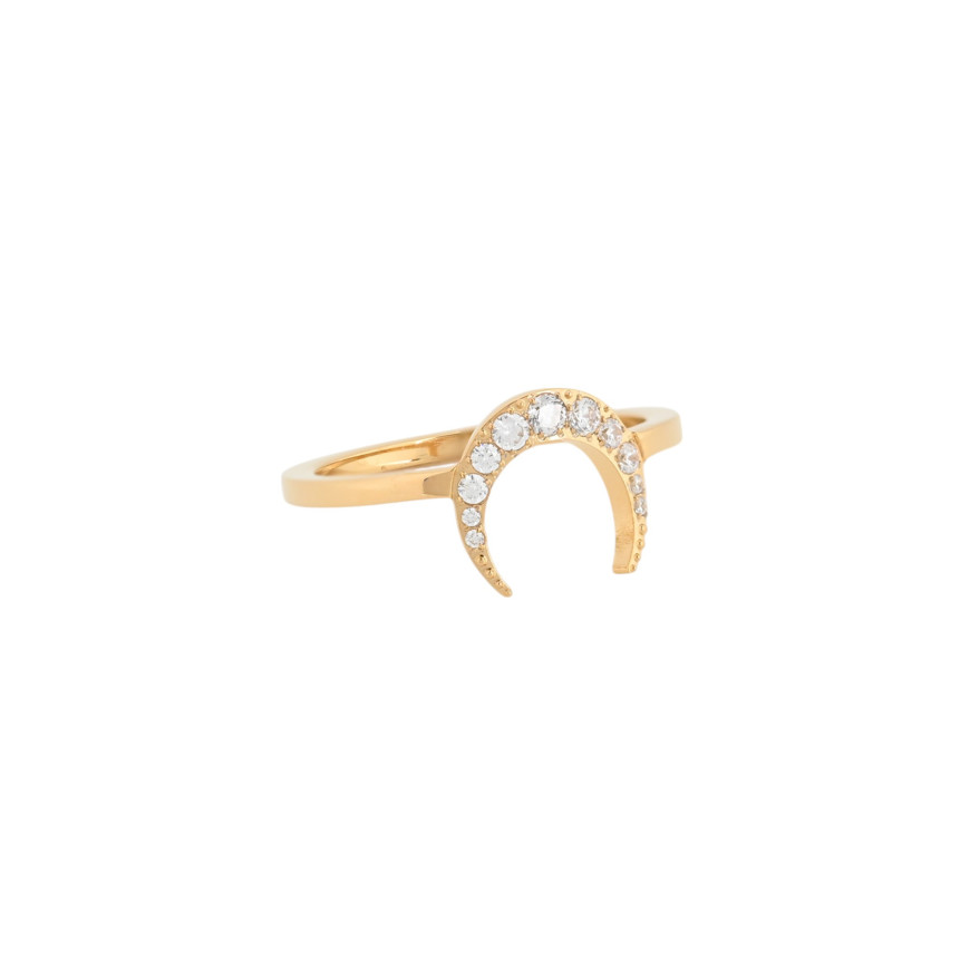 Anillo Delicate con luna y circonitas