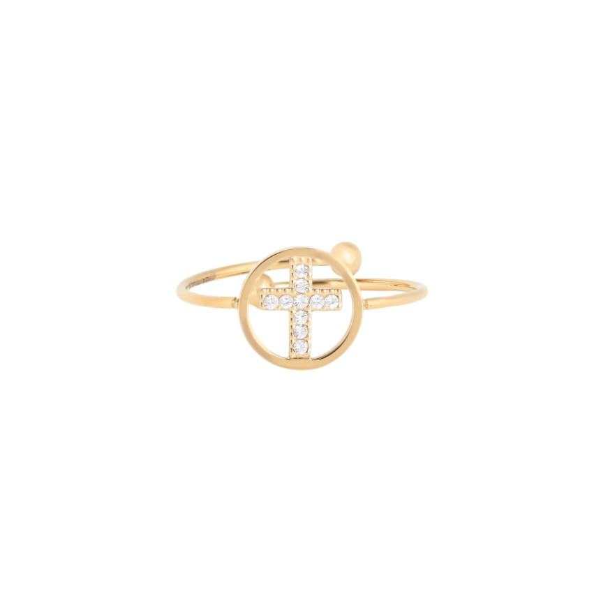 Anillo ajustable acero cruz GB