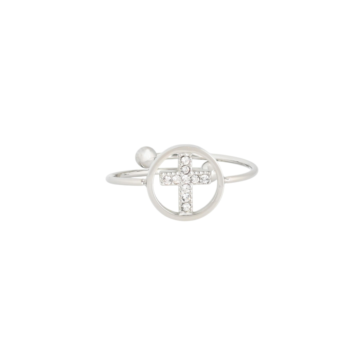 Anillo ajustable acero cruz GB