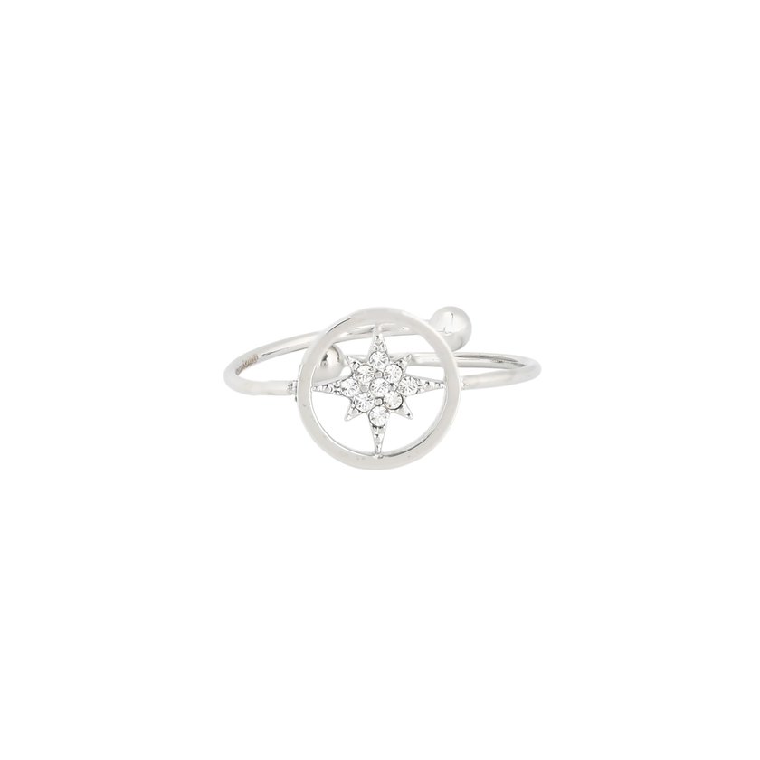 Adjustable Delicate ring with zirconias