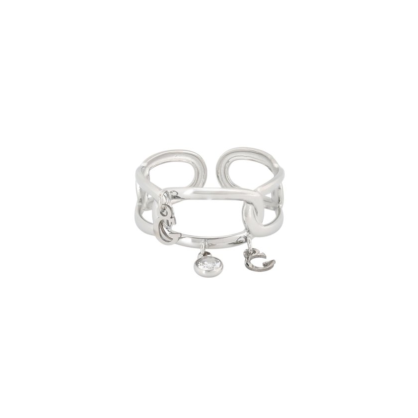 Steel adjustable ring brilliant GB