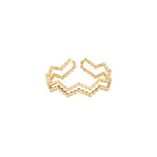 Adjustable ring steel zig zag GB