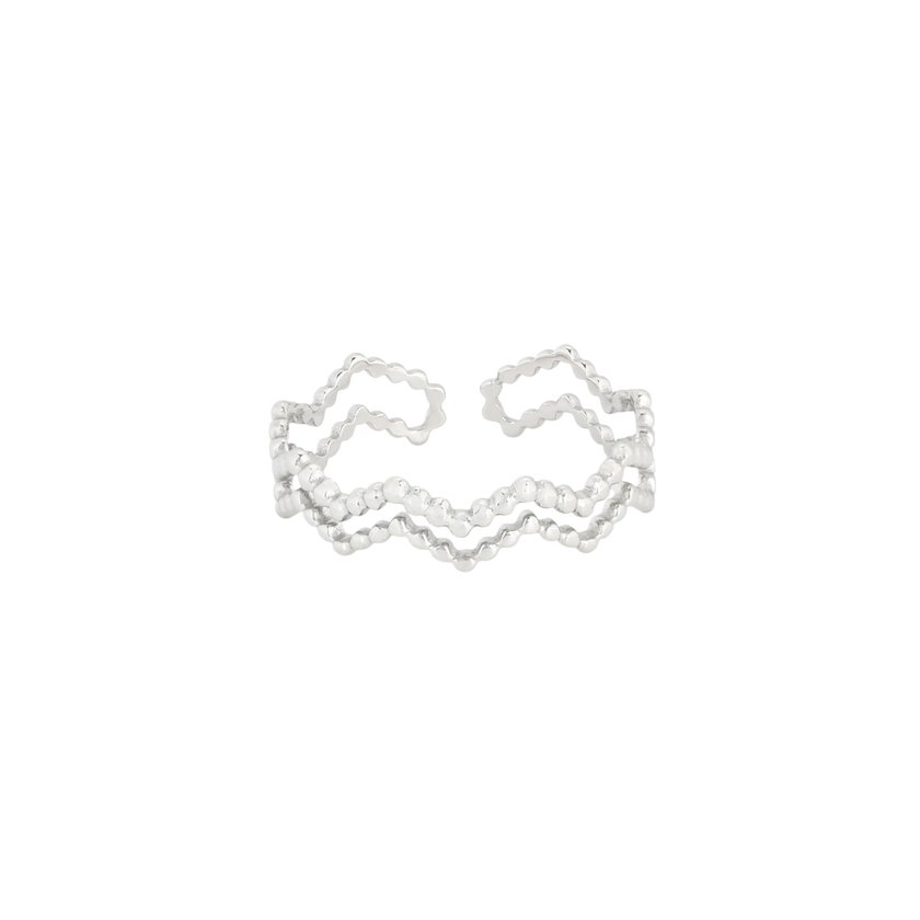 Adjustable ring steel zig zag GB